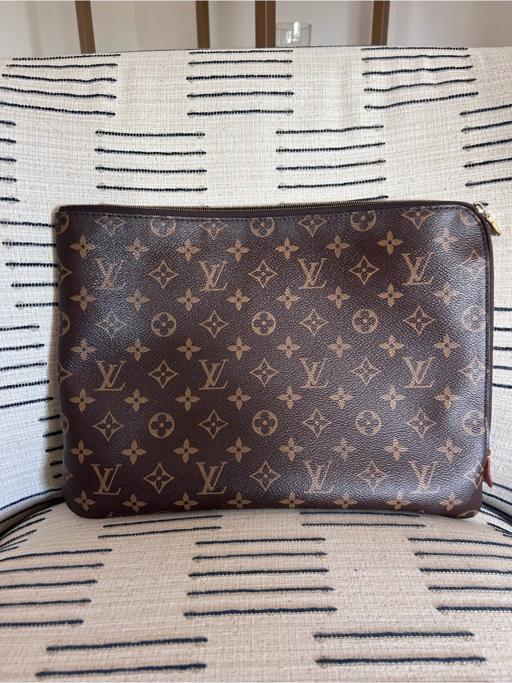 Louis Vuitton Brown Monogram Canvas iPad or Document Pouch